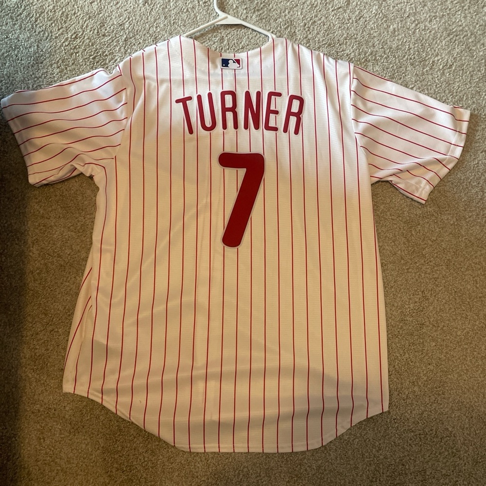 Nike Red and White Striped Men's Jersey